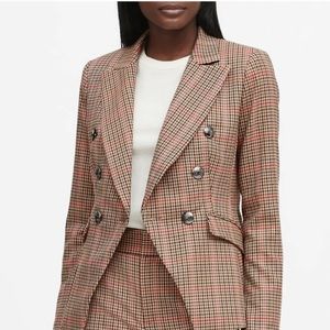 Gorgeous Pink and Brown Plaid Blazer